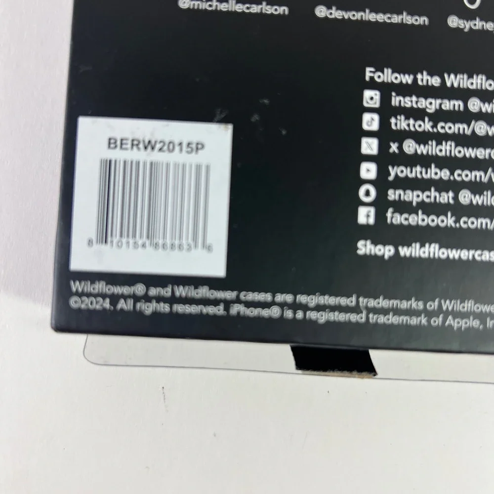 Wildflower Ltd Ed Berry World iPhone 15 Pro Case NIP Strawberry Cherry